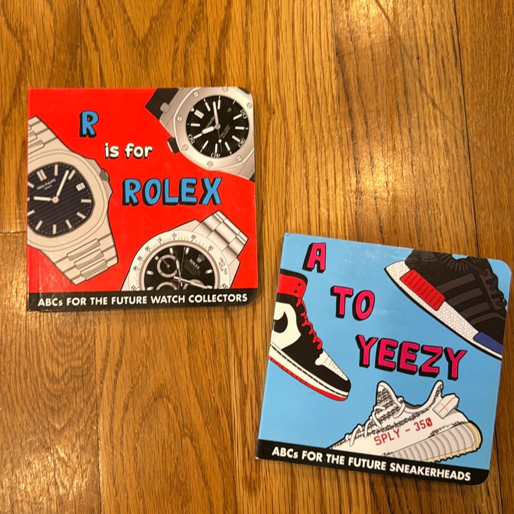 Sneaker and Watch toddler books EUC
